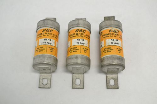 LOT 3 NEW GEC CIS 40 FORM II HRC FUSE 40A-AMP 660V-AC 460V-DC B256903