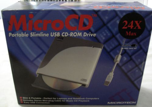 MICROTECH MICROCD 24x mac PORTABLE SLIMLINE USB CD-ROM DRIVE 24X MAX