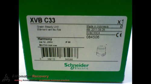 SCHNEIDER ELECTRIC XVB C33 STACK LIGHT GREEN LENS, NEW