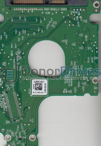 WD5000LPCX-24C6HT0, 771959-000 AAD10, WD SATA 2.5 PCB + Service