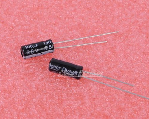 10PCS 100UF 25V  Radial Electrolytic Capacitor good