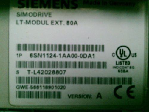 SIEMENS 6SN1124-1AA00-0DA1 SIMODRIVE 611