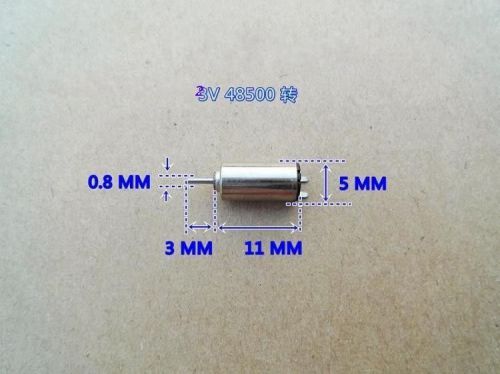 10pcs 5MM High speed  Coreless Motor 3V 48500 RPM motor for DIY