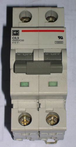 EATON CUTLER HAMMER 0.5A CIRCUIT BREAKER, WMS2C00, Qty of 2