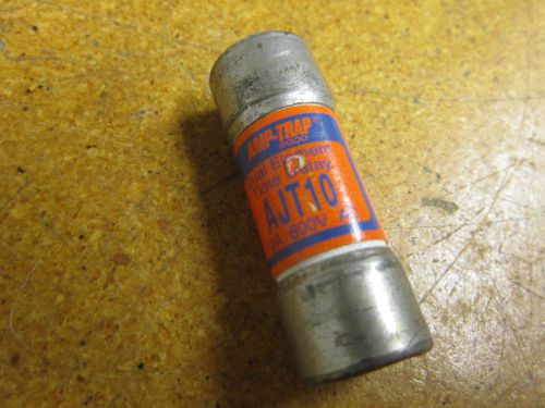 AMP-TRAP AJT10 Dual Element Time Delay Fuse 10A 600VAC