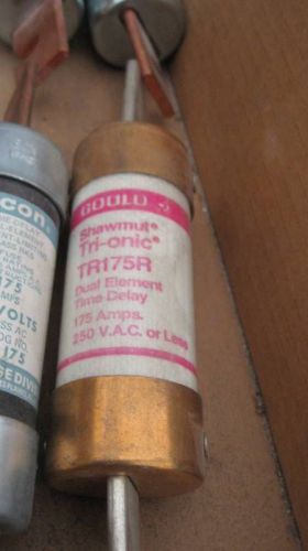 Shawmut 175 amp  gould 175 amp tri-onic 175 amp tr175r tr-175r 175a fuse 250vac for sale