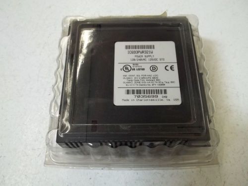 GE FANUC IC693PWR321W POWER SUPPLY 102/240VAC 125VDC STD *NEW IN A BOX*