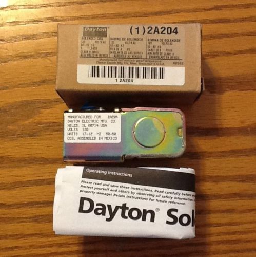 New dayton solenoid coil 2a204 120v for sale