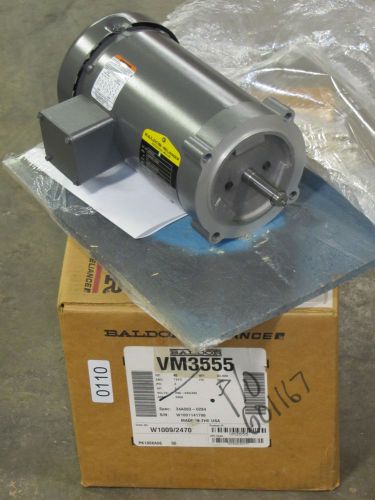 Baldor reliance vm3555 2hp 2 hp 208-230/460 3450rpm 56c 3ph industrial motor nib for sale