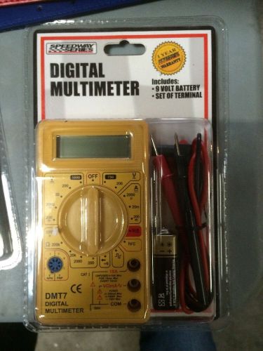 Modern Digital Multimeter w/ Backlit LCD 9V Battery &amp; Test Leads Included