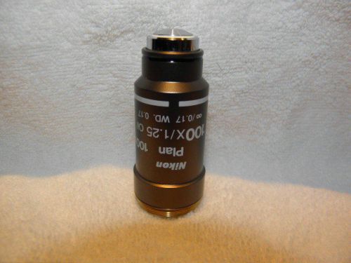 Nikon Plan 100x /1.25 Oil ?/0.17 WD 0.17 OBJECTIVE