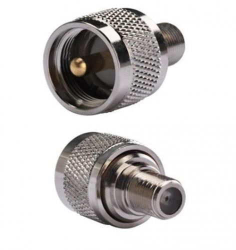 New rf coaxial coax adapter f female to uhf male pl-259 connector for sale
