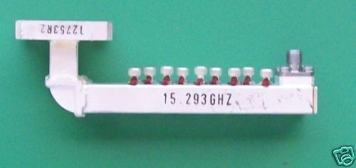 RF SMA, WR62 bandpass filter, 15.29 GHz center, 190 MHz BW, power 20W, data