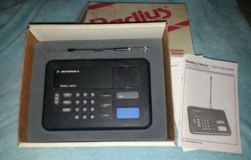 Motorola Radius rpb50 Radio Paging Base  E24ZPE0001AG NIB Free Shipping