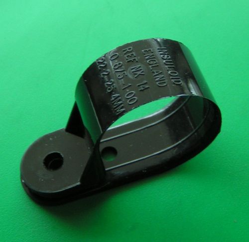 20 pcs. 7/8-1&#034; reinforced nylon cable clamp black- insuloid hellerman tyton nx14 for sale