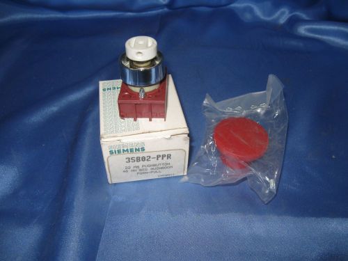 Siemens Push Button (3SB02-PPR) Red Button, 40 MM Mushroom Shape, New Surplus