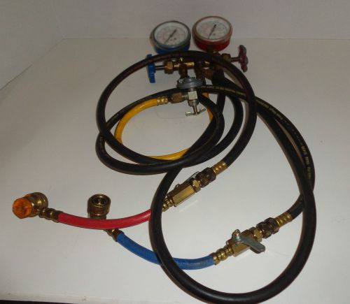 Automotive air condition test and charging manifold yellow jacket r-22 r-12 r22 for sale