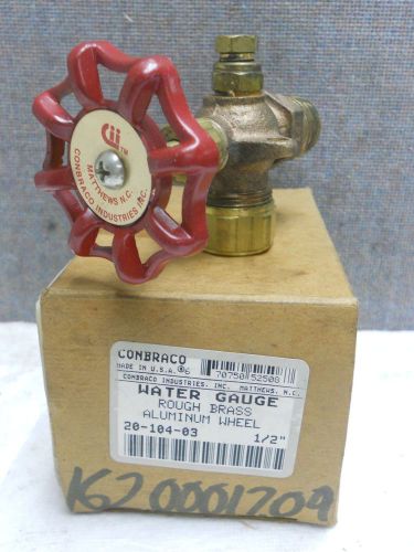 CONBRACO 1/2&#034; ROUGH BRASS ALUMINUM WHEEL WATER GAUGE 20-104-03 NEW 2010403