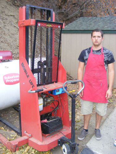 Mobile pallet truck telescopic electric hydraulic stacker 1500 lbs 120 ftafc120 for sale