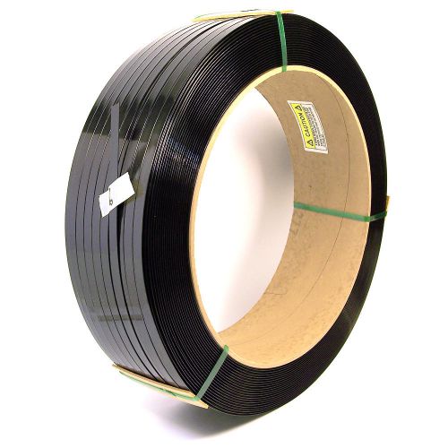 Polychem Black Polyester Hand Grade Strapping 3600’ 5/8” x .030” HPC5811B