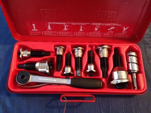 ROTHENBERGER Tee Extractor Set 11 Pc Tee Former Cam Pincer Unidrill Rachet