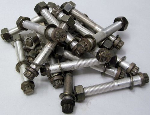 TWENTY CF CONFLAT VACUUM FITTING FLANGE BOLTS 12-POINT ALUMINUM 8&#034; DN-150 DN-160