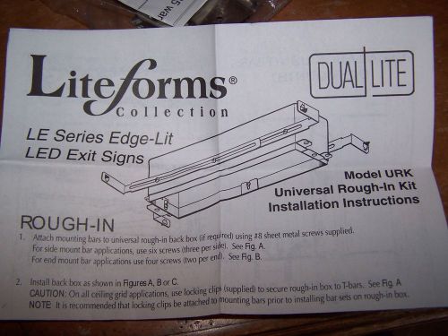 Dual Lite URK Liteforms Universal Exit Light Recess Mounting Kit