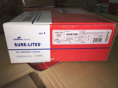 4 NIB Cooper lighting Sure-Lites, EUR 70R, red LED