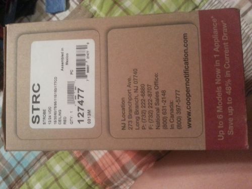 Wheelock exceeder strc 12-24vdc ceiling mount strobe fire alarm red - brand new for sale