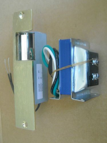 Pack set of : electric door release mortise latch brass finish + transformer for sale
