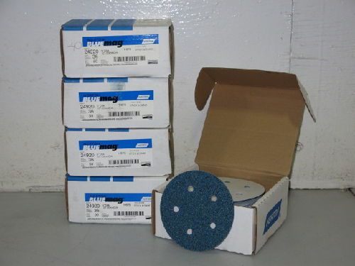 230 NORTON 24920 BLUEMAG STICK &amp; SAND 5&#034; SANDING DISCS, GRIT: 36