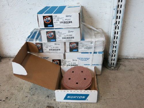 850 NORTON 89782 SANDING DISCS, 5&#034;-DIAMETER, P1200-GRIT, A275