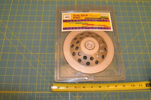 7&#034; OLD PRO.DIAMOND DOUBLE ROW CUP WHEEL  28 SEG 3 CONCRETE  GRINDING WHEEL