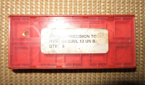 Carmex Precision Indexable Carbide Cutter Insert. 08 UIR/L 13 UN BXC. W/ Case