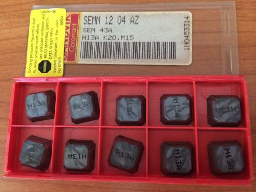 SANDVIK Coromant SEMN 12 04 AZ SEM 24A H13A Lathe Mill Carbide Inserts 10 Pcs