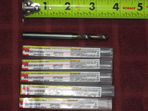 5pc 7mm mitsubishi solid carbide through coolant drills