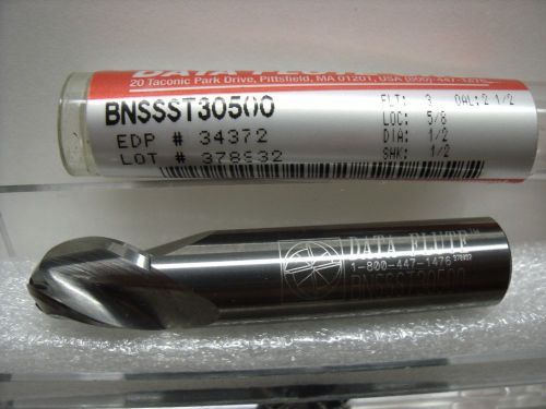 DATA FLUTE 1/2&#034; x 1/2&#034; x 5/8&#034; x 2-1/2&#034; 3 FL BNST-30500 Carbide Ball End Mill-A25