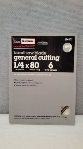 Sears Craftsman Bandsaw Band Saw Blade 1/4&#034; 80&#034; 6 Teeth Per Inch - NOS!