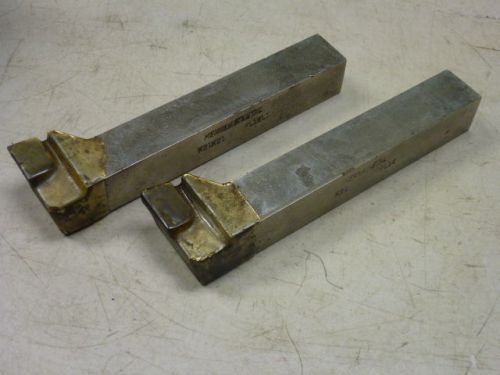 NOS! (2) KENNAMETAL FL-16, K21 TOOL BITS, CARBIDE TIPPED, 1&#034; x 1&#034; x 7&#034;