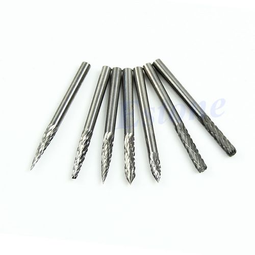 3mm 20pcs 1/8&#034; Tungsten Carbide Cutter Rotary Burr Set CNC Engraving Bit HOT