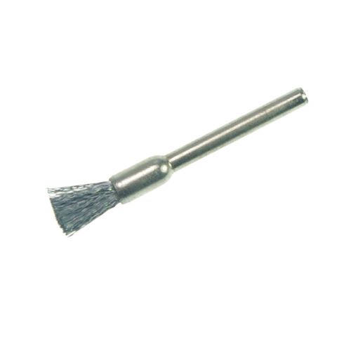 5 x  5mm End Stainless Steel Wire Brush 3mm mandrel For Rotary Tools