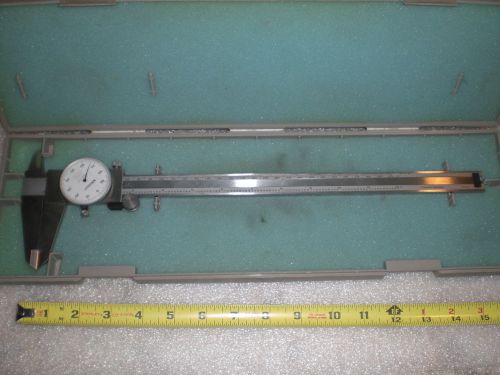 Mitutoyo 12&#034; Dial Caliper w/ Case 505-645-50 Inside Outside Depth Step Japan