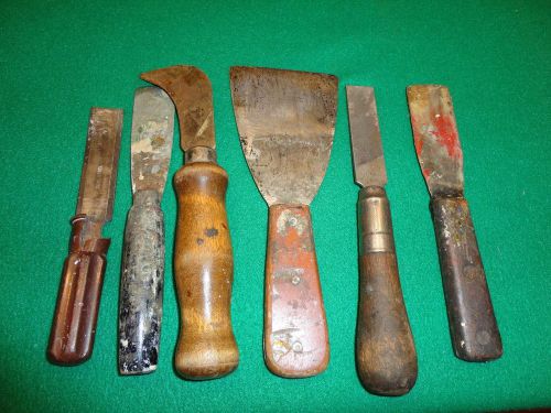 Vintage Lot 6 Scrapers Oberg File Sandvik tools carpentry