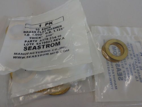 SEASTROM BRASS ROUND SHIMS 1&#034; ID X 1-1/2&#034; OD X .010