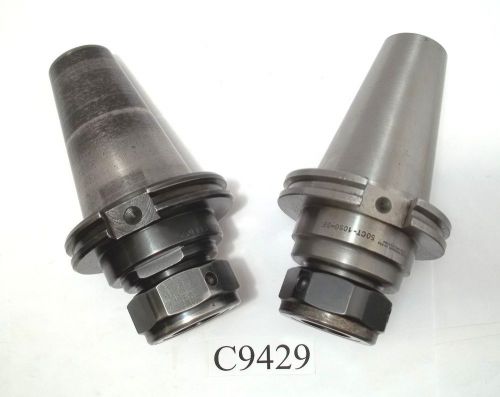 (2) pc set cat50 tg100 collet chucks devlieg and collis lot c9429 for sale