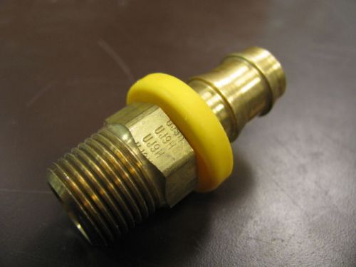 BARB, HOSE, .5&#034;ID TO .375&#034;NPT Brass