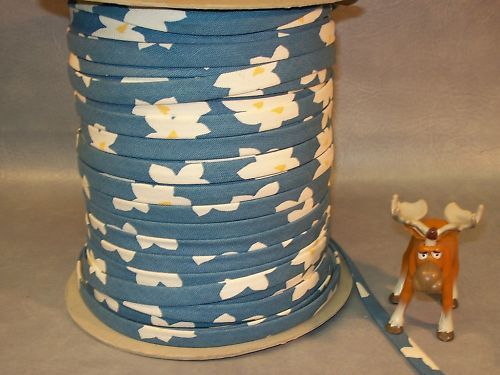 Lamp 1/2&#034; Bias Craft Binding Blue Flower 150 Yds