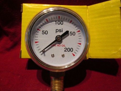 Profax 2&#034; x 200 PSI Gauge PG20200 Brass Replacement Regulator Gauge