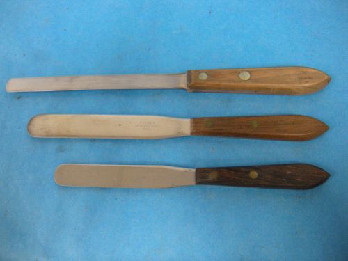 Vintage Fisher, Scientific Supplies Lab Spatulas Lot of 3