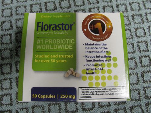 (50) Capsules NEW SEALED Florastor Dietary Supplement 250mg exp 2016